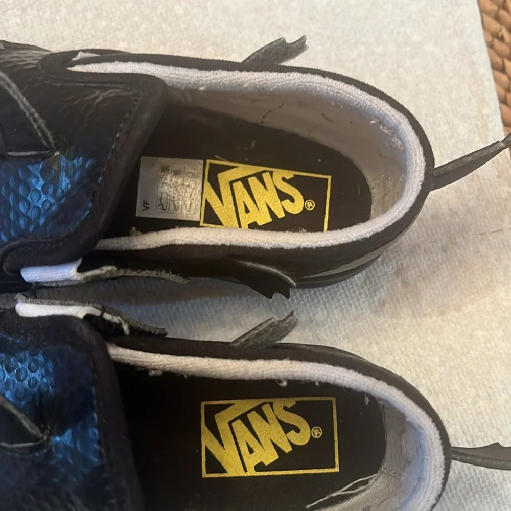 Vans T Slip-On V Angler Fish Size 9 toddler preloved good condition black/ white - Picture 6 of 8